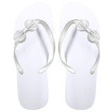 white flip flops beach