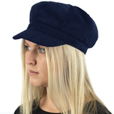 Plain Corduroy Baker Boy Newsboy Peaked Cap