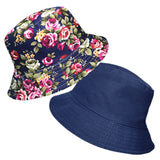 Reversible Floral Cotton Bush Bucket Festival Hats