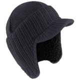 blue mens knit beanie