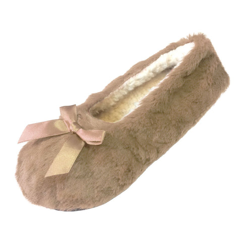 Cut Pile Design Ballerina Style Slippers