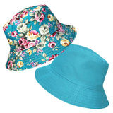 Reversible Floral Cotton Bush Bucket Festival Hats