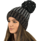 Unisex Mens Ladies Melange Colour Rib Knitted Winter Beanie Hat
