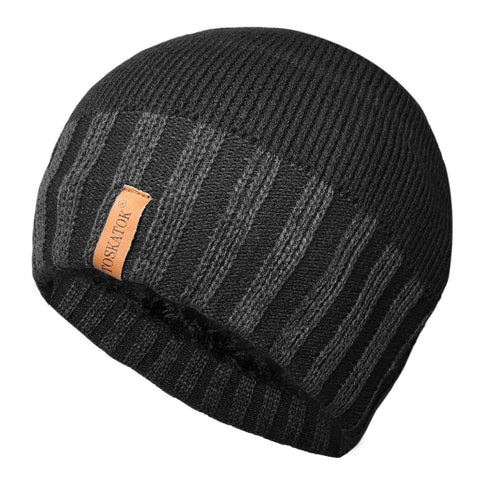 mens fleece lined beanie hat