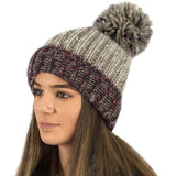 Unisex Mens Ladies Melange Colour Rib Knitted Winter Beanie Hat