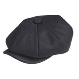 women's baker boy hat black