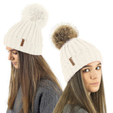 cream winter hats for women
