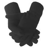 knitted gloves black