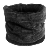 Unisex Plain Woven Pattern Slouch Knitted Beanie Hat & Neckwarmer Set