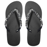 womens flip flops black