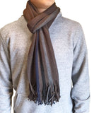 brown mens warm winter scarf