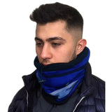 blue neck warmer fleece mens womens