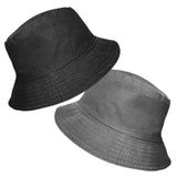 2 in 1 Plain Reversible Cotton Bucket Sun Hat