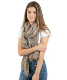 beige metallic printed scarves uk