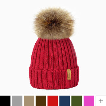 TOSKATOK winter bobble hat for women