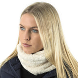 cream ladies fleece neck warmer