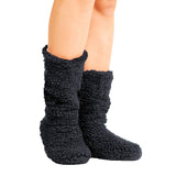 womens plain slipper boots black