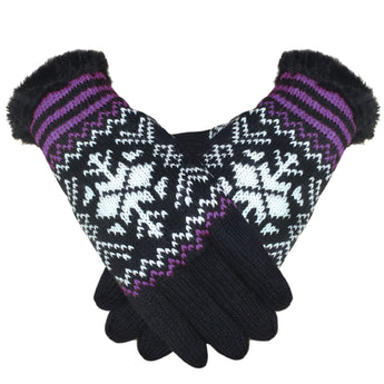 Womens Fairisle Winter Gloves
