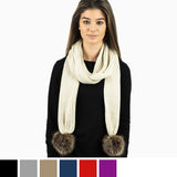 ladies pom pom scarves