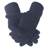 knitted gloves blue