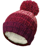 red fleece lined ladies hat