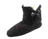 slipper boots black