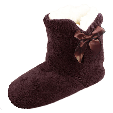 slipper boots brown