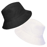 2 in 1 Plain Reversible Cotton Bucket Sun Hat