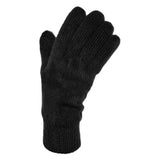 black knitted gloves womens