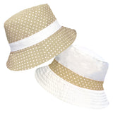 Reversible Cotton Polka Dot Print Bucket Sun Hat