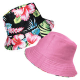 Cotton Retro Floral Reversible Bush Bucket Sun Hat