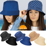 Spot Print Pattern Summer Reversible Bucket Hat