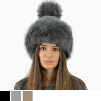 womens fur beanie hat