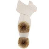 cream pom pom scarves wholesale