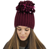 burgundy sequin beanie hats accessories topshop