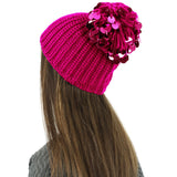pink ladies sequin beanie hat for sale