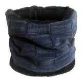 Unisex Plain Woven Pattern Slouch Knitted Beanie Hat & Neckwarmer Set