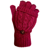 burgundy mittens gloves