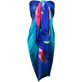 blue holiday sarong cover up