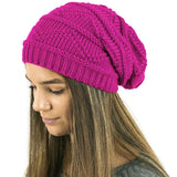 pink slouchy beanie hat womens