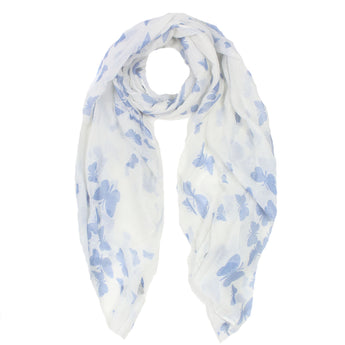 Ladies Long Butterfly Print Scarves