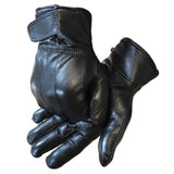 mens leather gloves black