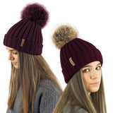 burgundy winter hats for women