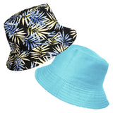 Reversible Palm Print Festival Cotton Bucket Hat