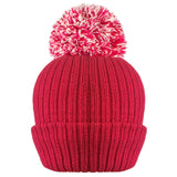 red womens thinsulate bobble hat