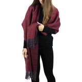 burgundy blanket scarves