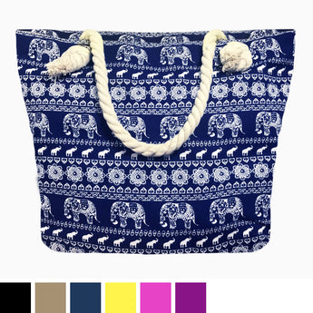 printed canvas beach bags