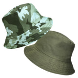 Camoflage 2 In 1 Reversible 100% Cotton Bucket Hat