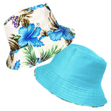 Cotton Retro Floral Reversible Bush Bucket Sun Hat
