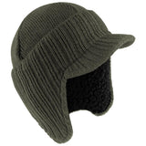 khaki cool beanies with ear flaps